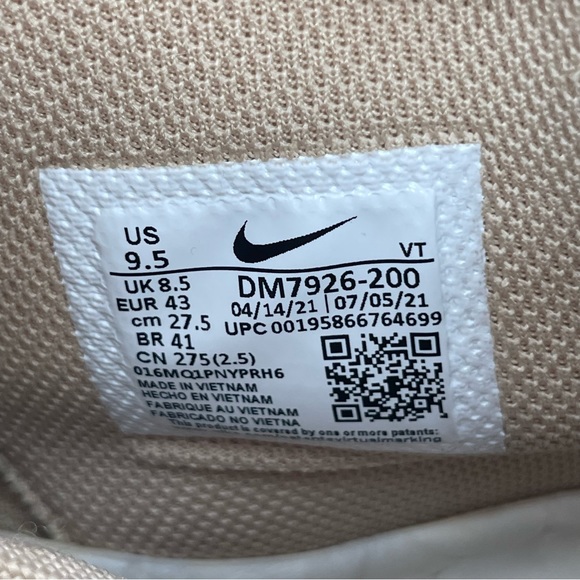 Nike Men’s Billie Eilish Air Force 1 High Top Sneakers Neutral Suede Velcro 9.5 - Picture 8 of 8